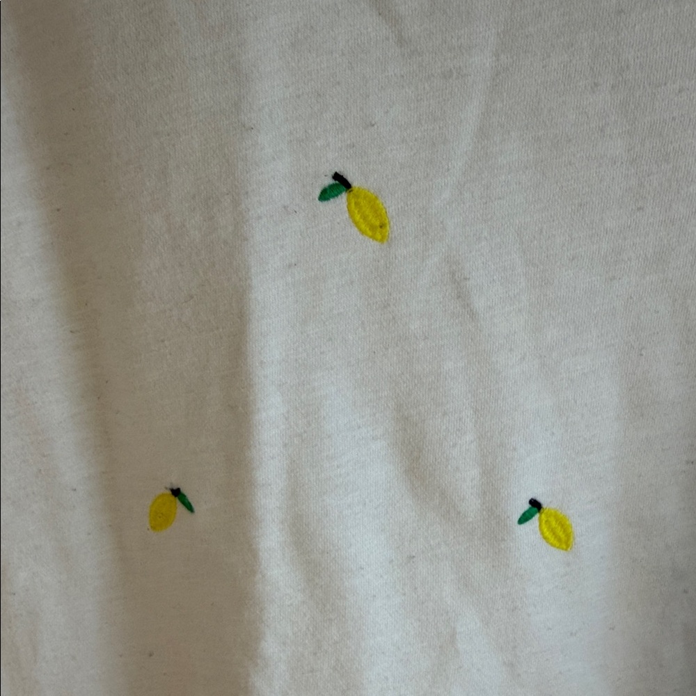Talbots Kids White Shirt With Lemon Accents View 4